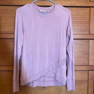 Athleta lavender twist long sleeve top
